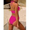 imageANRABESS Bikini Sets for Women Two Piece Swimsuits Sexy V Neck Halter String Bathing Suit 2026 Summer Beach SwimwearHot Pink