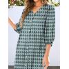 imageANRABESS Boho Maxi Dresses for Women Summer Puff Sleeve V Neck Flowy Long Casual Dress with Pockets 2026 Vacation ClothesFloral Dark Green