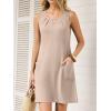imageANRABESS Summer Dresses for Women 2026 Casual Keyhole Sleeveless Beach Cover Up Short Sundress Cruise Outfits Vcation ClothesParchment