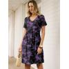 imageANRABESS Summer Dresses for Women 2026 Casual Short Sleeve V Neck Spring Dress Beach Vacation Clothes Cruise Resort OutfitsBlack Purple Floral