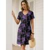 imageANRABESS Summer Dresses for Women 2026 Casual Short Sleeve V Neck Spring Dress Beach Vacation Clothes Cruise Resort OutfitsBlack Purple Floral