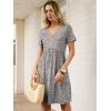 imageANRABESS Summer Dresses for Women 2026 Casual Short Sleeve V Neck Spring Dress Beach Vacation Clothes Cruise Resort OutfitsKhaki Polka Dot Gray