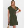 imageANRABESS Summer Dresses for Women Casual V Neck Short Sleeve Mini Tshirt Dress 2026 Loose Fit Beach Vacation Shift SundressArmy Green