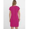 imageANRABESS Summer Dresses for Women Casual V Neck Short Sleeve Mini Tshirt Dress 2026 Loose Fit Beach Vacation Shift SundressHot Pink