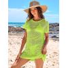 imageANRABESS Swimsuit Cover Up for Women 2026 Crochet Bathing Suit Swimwear Mesh Knit Beach Dress Summer Vacation ClothesGreen