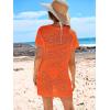 imageANRABESS Swimsuit Cover Up for Women 2026 Crochet Bathing Suit Swimwear Mesh Knit Beach Dress Summer Vacation ClothesOrange
