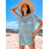imageANRABESS Swimsuit Cover Up for Women 2026 Crochet Bathing Suit Swimwear Mesh Knit Beach Dress Summer Vacation ClothesSky