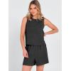 imageANRABESS Two Piece Sets for Women Summer Casual Sleeveless Tank Top Matching Shorts Lounge Sets Pajamas 2026 Trendy ClothesBlack
