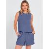 imageANRABESS Two Piece Sets for Women Summer Casual Sleeveless Tank Top Matching Shorts Lounge Sets Pajamas 2026 Trendy ClothesDeep Blue
