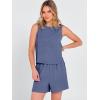 imageANRABESS Two Piece Sets for Women Summer Casual Sleeveless Tank Top Matching Shorts Lounge Sets Pajamas 2026 Trendy ClothesDeep Blue