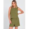 imageANRABESS Two Piece Sets for Women Summer Casual Sleeveless Tank Top Matching Shorts Lounge Sets Pajamas 2026 Trendy ClothesOlive Green