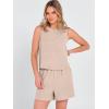 imageANRABESS Two Piece Sets for Women Summer Casual Sleeveless Tank Top Matching Shorts Lounge Sets Pajamas 2026 Trendy ClothesParchment