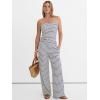 imageANRABESS Women 2 Piece Sets Summer Striped Outfits Matching Tube Top Wide Leg Lounge Pants 2026 Travel Beach Vacation ClothesBeige Blue Stripe