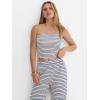 imageANRABESS Women 2 Piece Sets Summer Striped Outfits Matching Tube Top Wide Leg Lounge Pants 2026 Travel Beach Vacation ClothesBeige Blue Stripe
