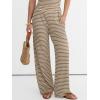 imageANRABESS Women 2 Piece Sets Summer Striped Outfits Matching Tube Top Wide Leg Lounge Pants 2026 Travel Beach Vacation ClothesBrown White Stripe