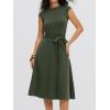 imageANRABESS Women Cap Sleeve Cocktail Party Semi Formal Midi Dress 2026 Summer Spring ALine Swing Wedding Guest Vintage DressesArmy Green