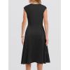 imageANRABESS Women Cap Sleeve Cocktail Party Semi Formal Midi Dress 2026 Summer Spring ALine Swing Wedding Guest Vintage DressesBlack