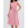 imageANRABESS Women Cap Sleeve Cocktail Party Semi Formal Midi Dress 2026 Summer Spring ALine Swing Wedding Guest Vintage DressesPink