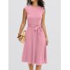 imageANRABESS Women Cap Sleeve Cocktail Party Semi Formal Midi Dress 2026 Summer Spring ALine Swing Wedding Guest Vintage DressesPink