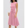 imageANRABESS Women Cap Sleeve Cocktail Party Semi Formal Midi Dress 2026 Summer Spring ALine Swing Wedding Guest Vintage DressesPink