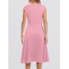 imageANRABESS Women Cap Sleeve Cocktail Party Semi Formal Midi Dress 2026 Summer Spring ALine Swing Wedding Guest Vintage DressesPink