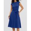 imageANRABESS Women Cap Sleeve Cocktail Party Semi Formal Midi Dress 2026 Summer Spring ALine Swing Wedding Guest Vintage DressesRoyal Blue
