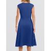 imageANRABESS Women Cap Sleeve Cocktail Party Semi Formal Midi Dress 2026 Summer Spring ALine Swing Wedding Guest Vintage DressesRoyal Blue