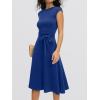 imageANRABESS Women Cap Sleeve Cocktail Party Semi Formal Midi Dress 2026 Summer Spring ALine Swing Wedding Guest Vintage DressesRoyal Blue