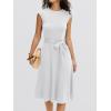 imageANRABESS Women Cap Sleeve Cocktail Party Semi Formal Midi Dress 2026 Summer Spring ALine Swing Wedding Guest Vintage DressesWhite