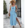 imageANRABESS Women Summer Casual Floral Printed Square Neck Sleeveless Straps Elastic Waist Slit Beach Vacation Maxi DressBlue