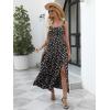imageANRABESS Women Summer Casual Floral Printed Square Neck Sleeveless Straps Elastic Waist Slit Beach Vacation Maxi DressFloral Black