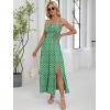 imageANRABESS Women Summer Casual Floral Printed Square Neck Sleeveless Straps Elastic Waist Slit Beach Vacation Maxi DressGreen Floral
