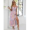 imageANRABESS Women Summer Casual Floral Printed Square Neck Sleeveless Straps Elastic Waist Slit Beach Vacation Maxi DressMulticolored Floral