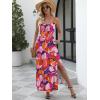 imageANRABESS Women Summer Casual Floral Printed Square Neck Sleeveless Straps Elastic Waist Slit Beach Vacation Maxi DressPrint Floral Butterfly