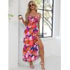 imageANRABESS Women Summer Casual Floral Printed Square Neck Sleeveless Straps Elastic Waist Slit Beach Vacation Maxi DressPrint Floral Butterfly