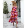 imageANRABESS Women Summer Casual Floral Printed Square Neck Sleeveless Straps Elastic Waist Slit Beach Vacation Maxi DressPrint Floral Butterfly