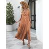imageANRABESS Women Summer Casual Floral Printed Square Neck Sleeveless Straps Elastic Waist Slit Beach Vacation Maxi DressPrint Orange