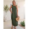 imageANRABESS Women Summer Casual Maxi Sundress Sleeveless Loose Split 2026 Trendy Tank Shirt Long Dress Beach Vacation ClothesArmy Green
