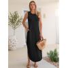 imageANRABESS Women Summer Casual Maxi Sundress Sleeveless Loose Split 2026 Trendy Tank Shirt Long Dress Beach Vacation ClothesBlack