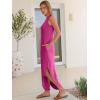 imageANRABESS Women Summer Casual Maxi Sundress Sleeveless Loose Split 2026 Trendy Tank Shirt Long Dress Beach Vacation ClothesHot Pink