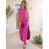 imageANRABESS Women Summer Casual Maxi Sundress Sleeveless Loose Split 2026 Trendy Tank Shirt Long Dress Beach Vacation ClothesHot Pink