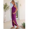 imageANRABESS Women Summer Casual Maxi Sundress Sleeveless Loose Split 2026 Trendy Tank Shirt Long Dress Beach Vacation ClothesPurple Red