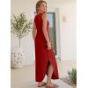 imageANRABESS Women Summer Casual Maxi Sundress Sleeveless Loose Split 2026 Trendy Tank Shirt Long Dress Beach Vacation ClothesRed