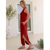 imageANRABESS Women Summer Casual Maxi Sundress Sleeveless Loose Split 2026 Trendy Tank Shirt Long Dress Beach Vacation ClothesRed