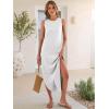 imageANRABESS Women Summer Casual Maxi Sundress Sleeveless Loose Split 2026 Trendy Tank Shirt Long Dress Beach Vacation ClothesWhite