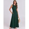 imageANRABESS Women Summer Casual Sleeveless Maxi Sundress Button Fit amp Flare ALine Flowy Long Dresses 2026 Beach OutfitsDeep Green