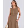 imageANRABESS Women Summer Casual Sleeveless Maxi Sundress Button Fit amp Flare ALine Flowy Long Dresses 2026 Beach OutfitsKhaki