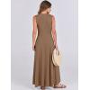 imageANRABESS Women Summer Casual Sleeveless Maxi Sundress Button Fit amp Flare ALine Flowy Long Dresses 2026 Beach OutfitsKhaki