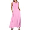 imageANRABESS Women Summer Casual Sleeveless Maxi Sundress Button Fit amp Flare ALine Flowy Long Dresses 2026 Beach OutfitsPink
