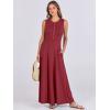 imageANRABESS Women Summer Casual Sleeveless Maxi Sundress Button Fit amp Flare ALine Flowy Long Dresses 2026 Beach OutfitsWine Red